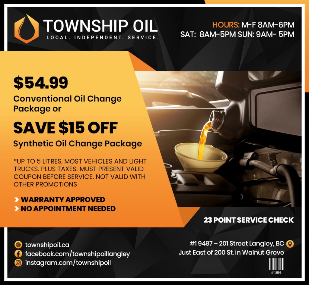 township oil coupon 54.99 Oil change